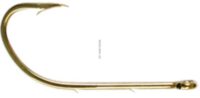Eagle Claw 186AH-4 Baitholder Hook, Size 4, Curved/Forged, 2 Sliced Shank, Offset, Ringed Eye, Bronze, 10 per Pack
